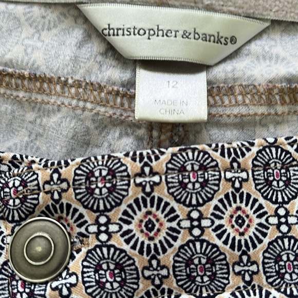 Very cute Christopher&Banks stretchy multi-color pants. Size 12. Pre-loved. - Picture 2 of 3
